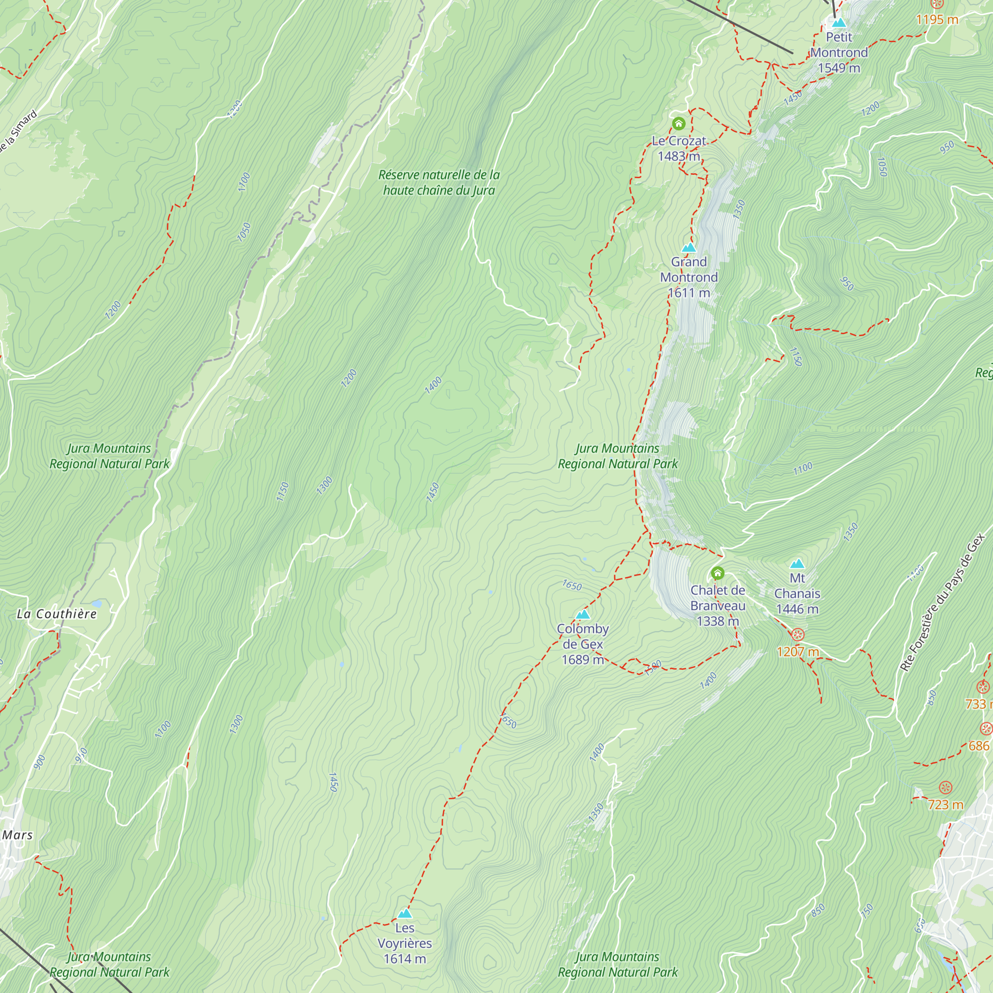 Chalet du Névy map