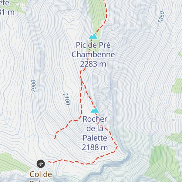 Map of Sommet des Banards