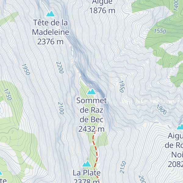 Map of Sommet de Raz de Bec
