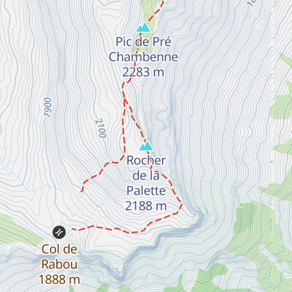 Map of Rocher de la Palette