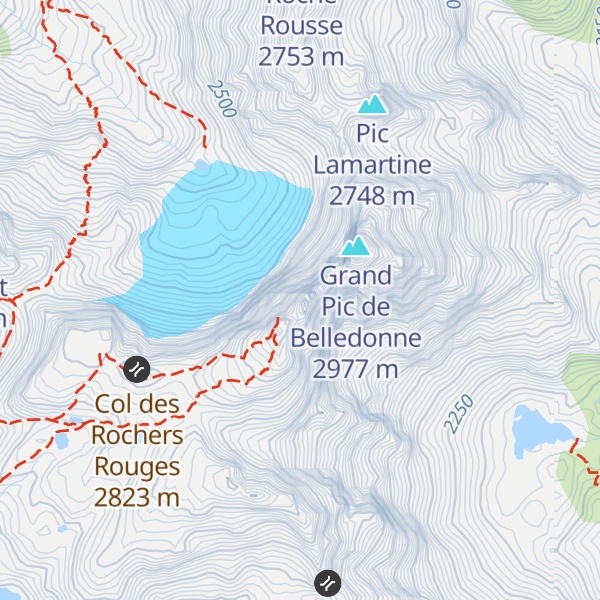 Map of Pic Central de Belledonne