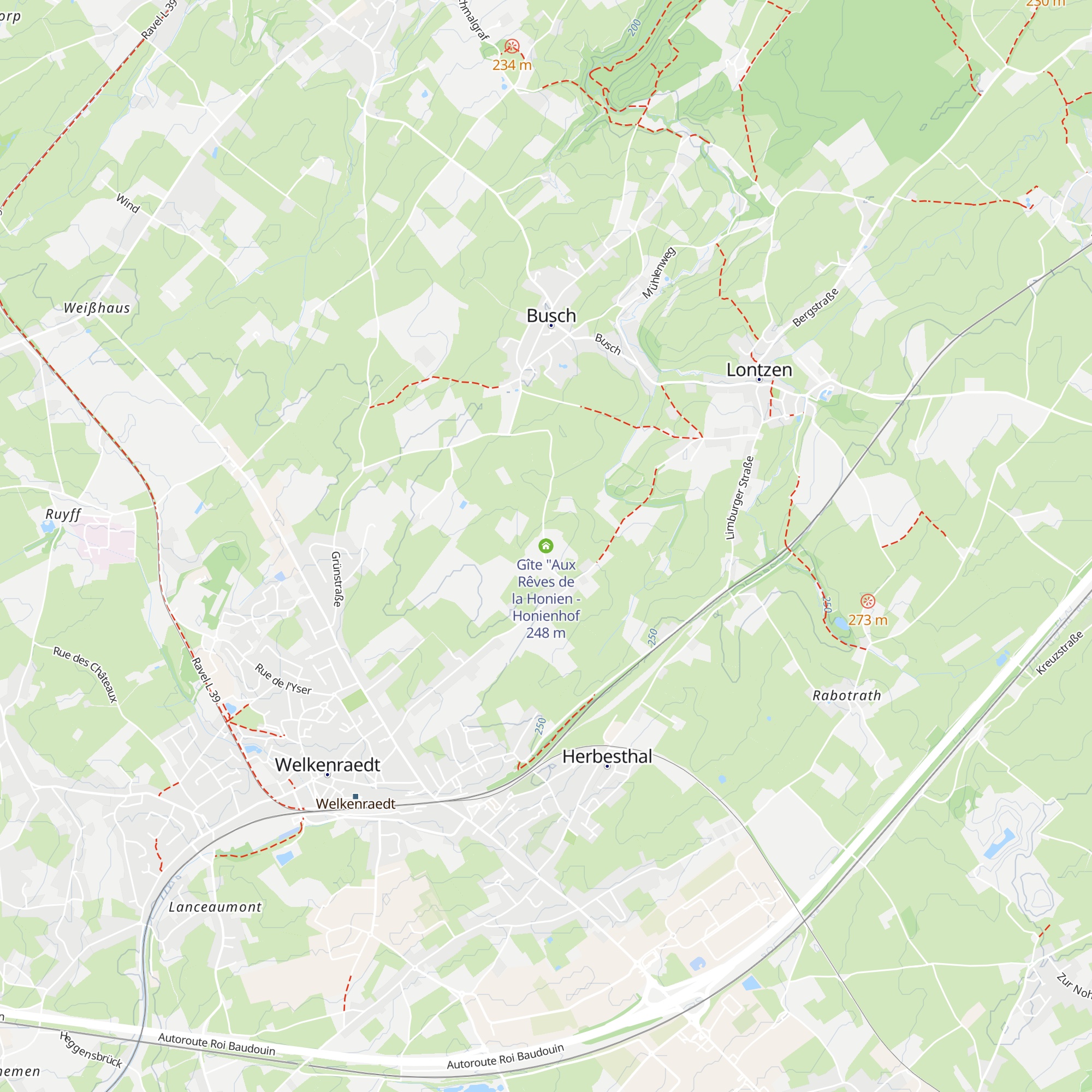 Gîte "Aux Rêves de la Honien - Honienhof map