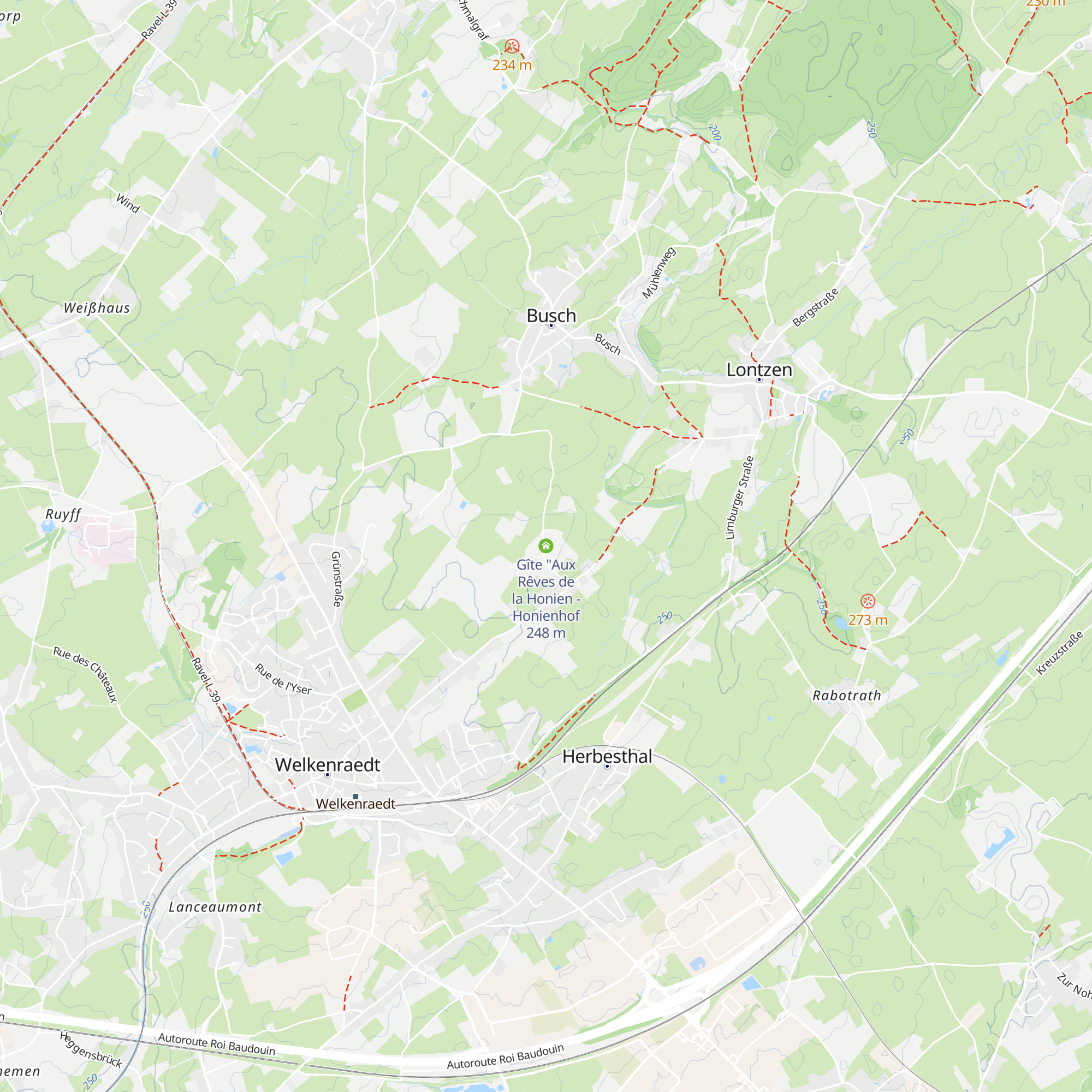 Gîte "Aux Rêves de la Honien - Honienhof map