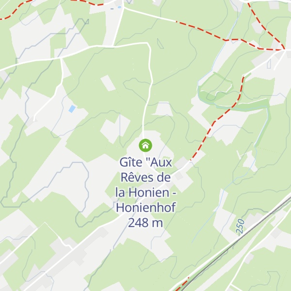 Map of Gîte "Aux Rêves de la Honien - Honienhof