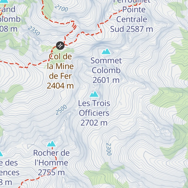 Map of Les Trois Officiers