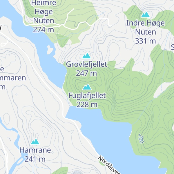 Map of Fuglafjellet