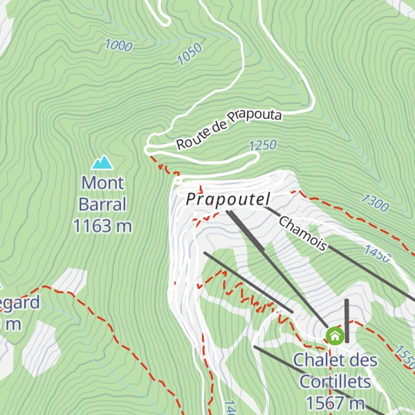 Map of Le Rocher Blanc