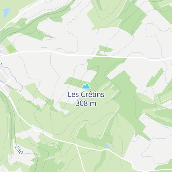 Map of Les Crêtins