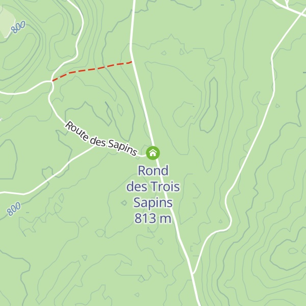 Map of Rond des Trois Sapins