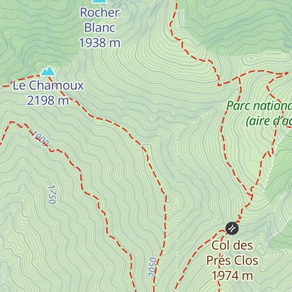 Map of Tête de la Pale Traversière