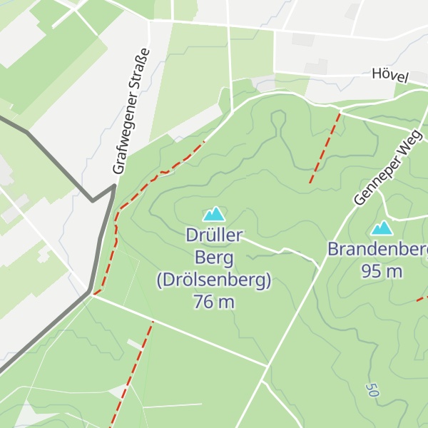 Map of Drüller Berg (Drölsenberg)
