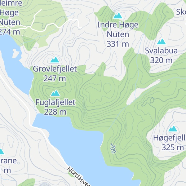 Map of Fossånfjellet