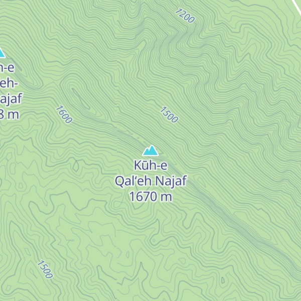 Map of Kūh-e Qal‘eh Najaf
