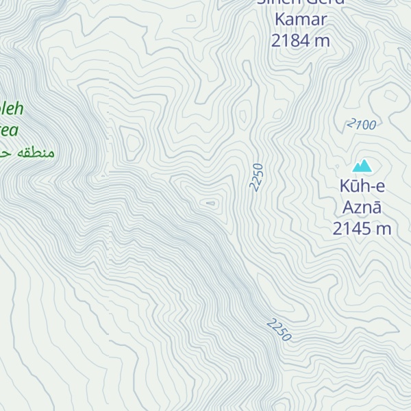 Map of Kūh-e Yāl Ākhorī Darreh Farākh