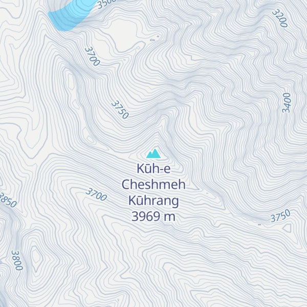 Map of Kūh-e Cheshmeh Kūhrang