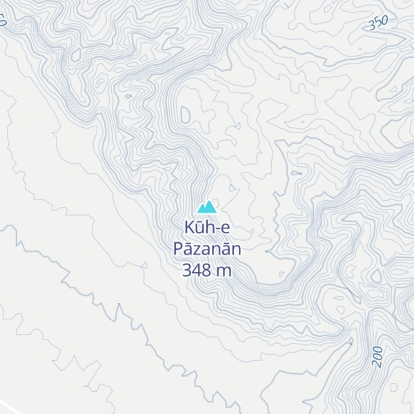 Map of Kūh-e Pāzanān