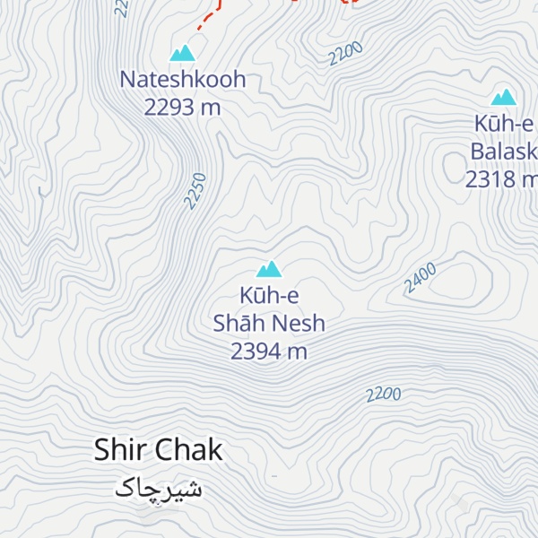 Map of Kūh-e Shāh Nesh
