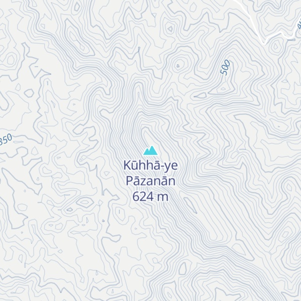 Map of Kūhhā-ye Pāzanān