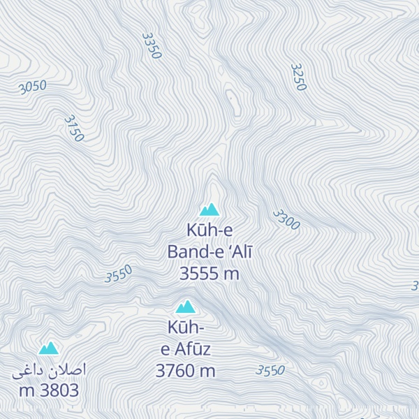Map of Kūh-e Band-e ‘Alī
