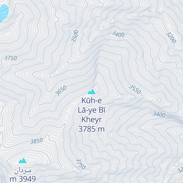 Map of Kūh-e Lā-ye Bī Kheyr