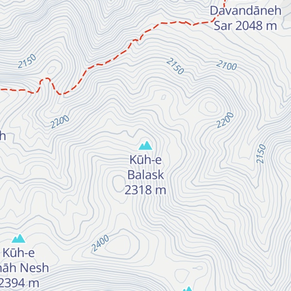 Map of Kūh-e Balask