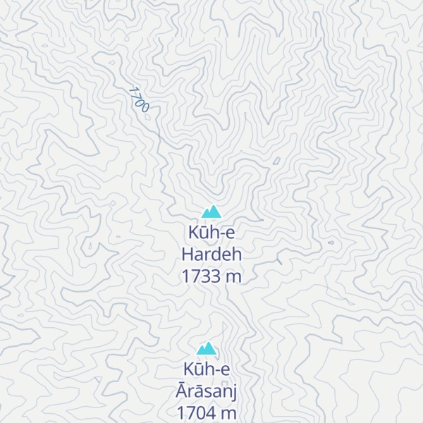 Map of Kūh-e Hardeh
