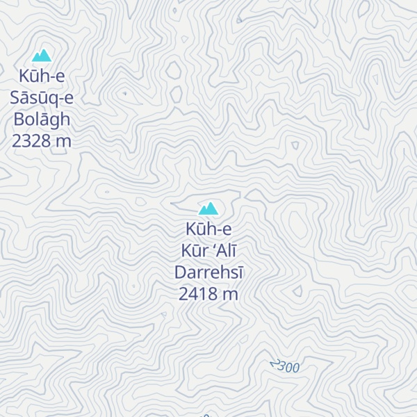 Map of Kūh-e Kūr ‘Alī Darrehsī