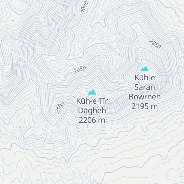 Map of Kūh-e Tīr Dāgheh
