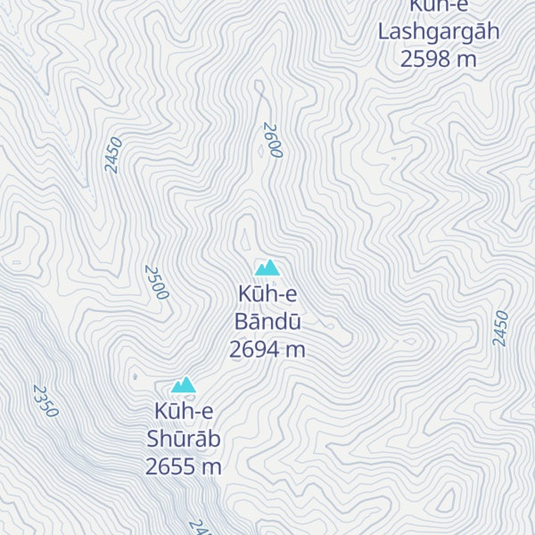 Map of Kūh-e Bāndū