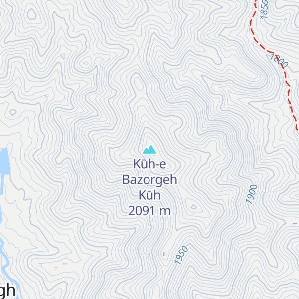 Map of Kūh-e Bazorgeh Kūh