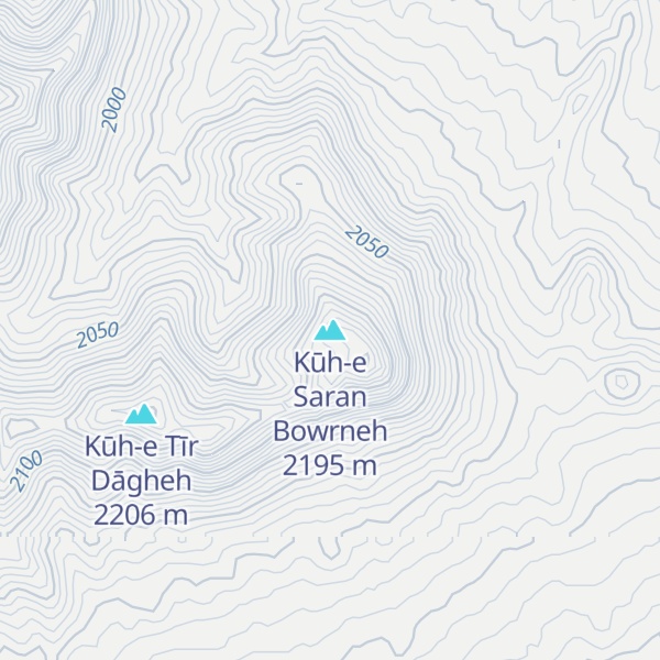Map of Kūh-e Saran Bowrneh