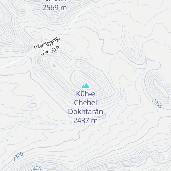 Map of Kūh-e Chehel Dokhtarān