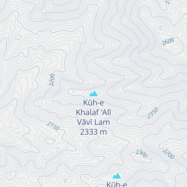 Map of Kūh-e Khalaf ‘Alī Vāvī Lam