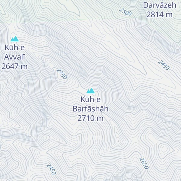 Map of Kūh-e Barfāshāh