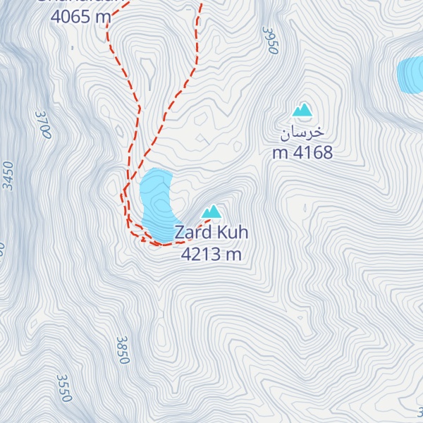 Map of Zard Kuh