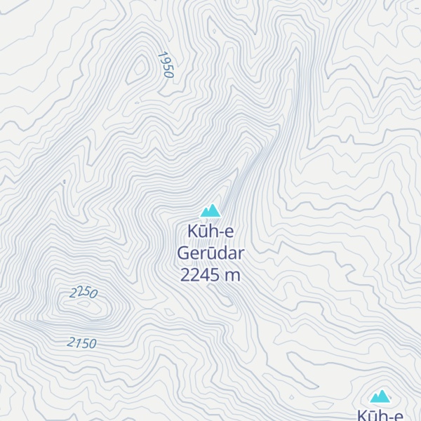 Map of Kūh-e Gerūdar