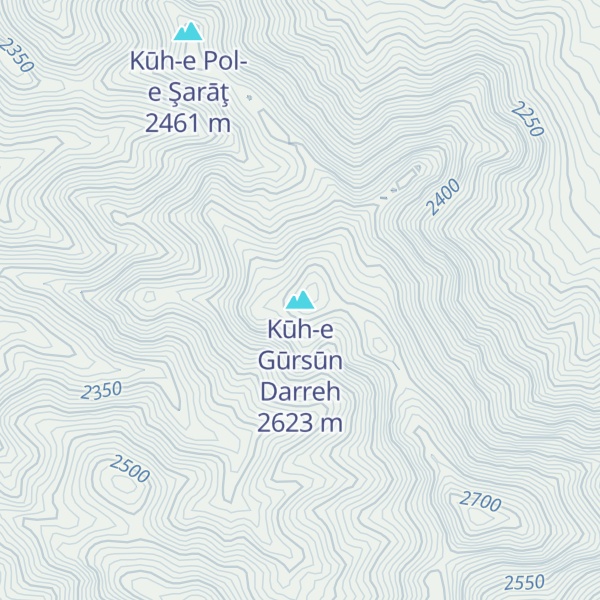 Map of Kūh-e Gūrsūn Darreh