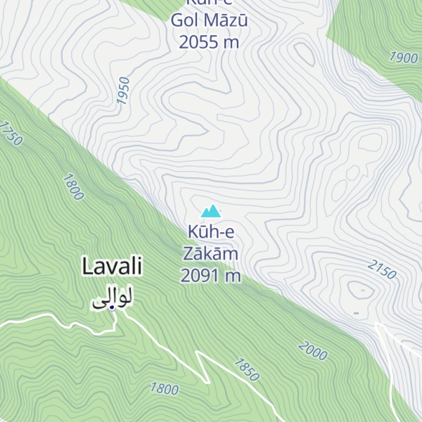 Map of Kūh-e Zākām