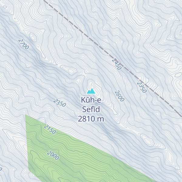 Map of Kūh-e Sefīd