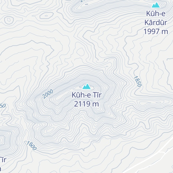 Map of Kūh-e Tīr
