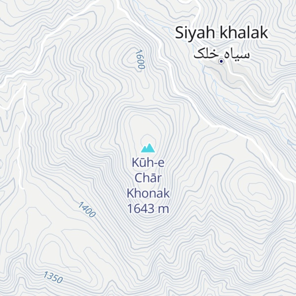 Map of Kūh-e Chār Khonak