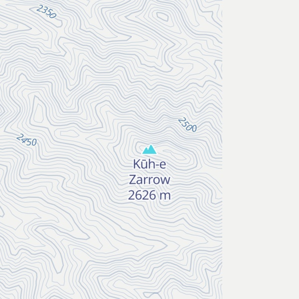Map of Kūh-e Zarrow