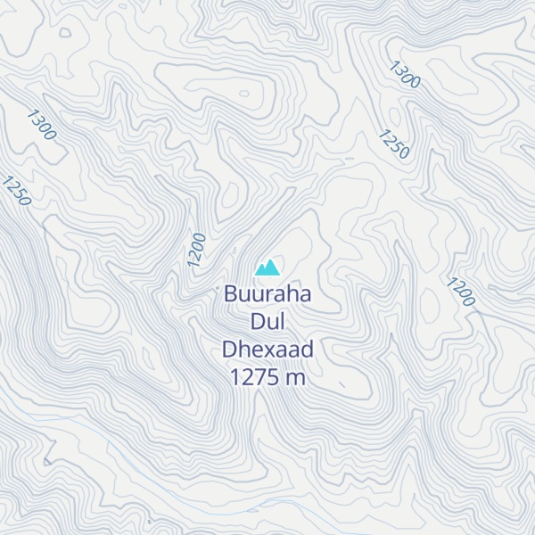 Map of Buuraha Dul Dhexaad
