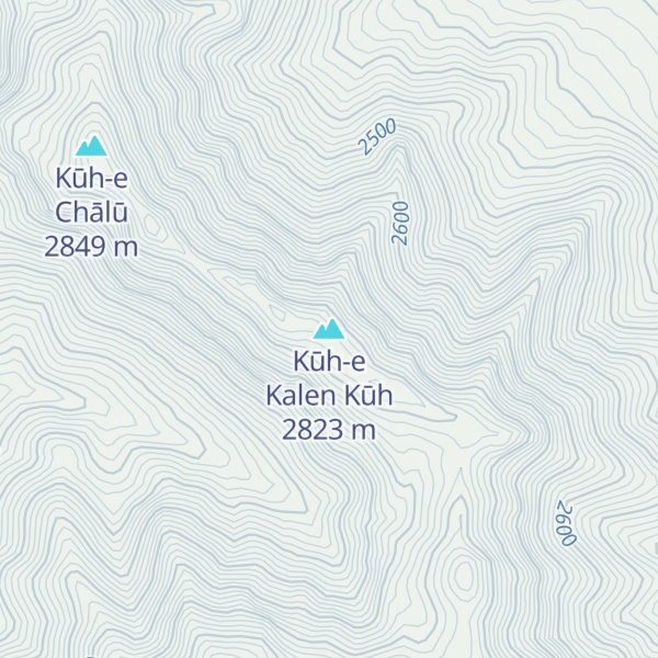 Map of Kūh-e Kalen Kūh