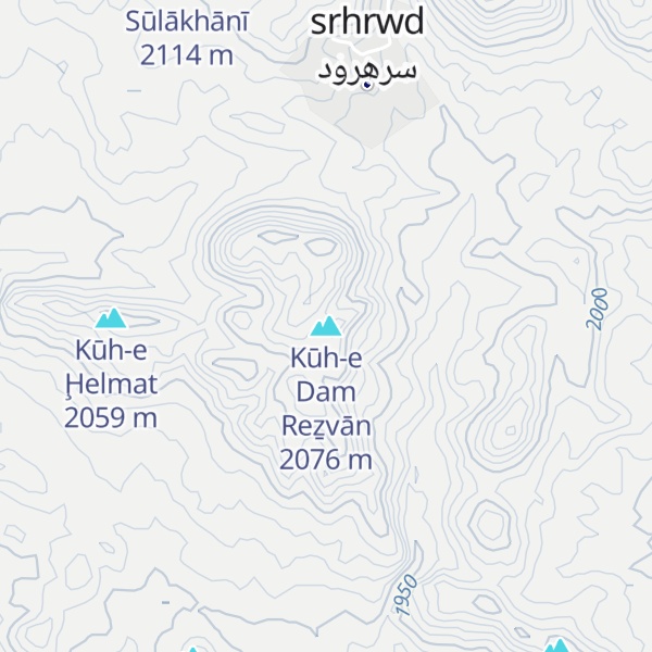 Map of Kūh-e Dam Reẕvān