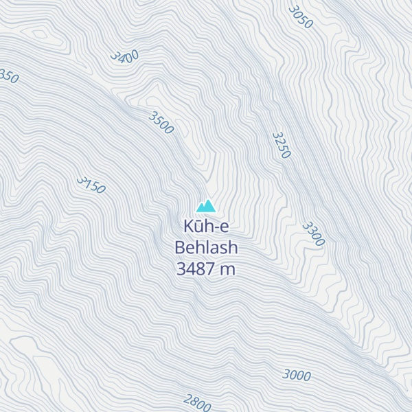 Map of Kūh-e Behlash