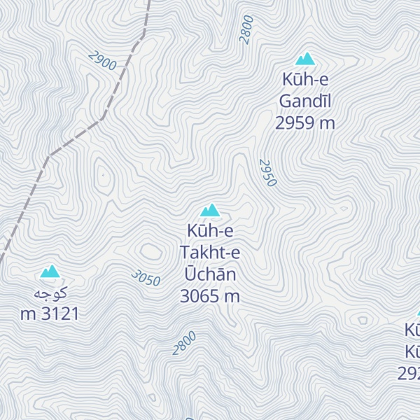 Map of Kūh-e Takht-e Ūchān