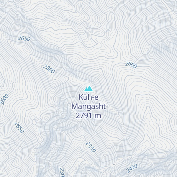 Map of Kūh-e Mangasht
