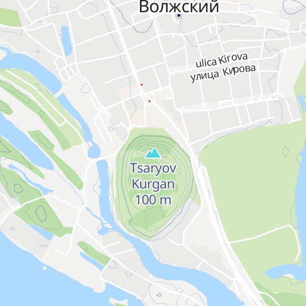 Map of Tsaryov Kurgan