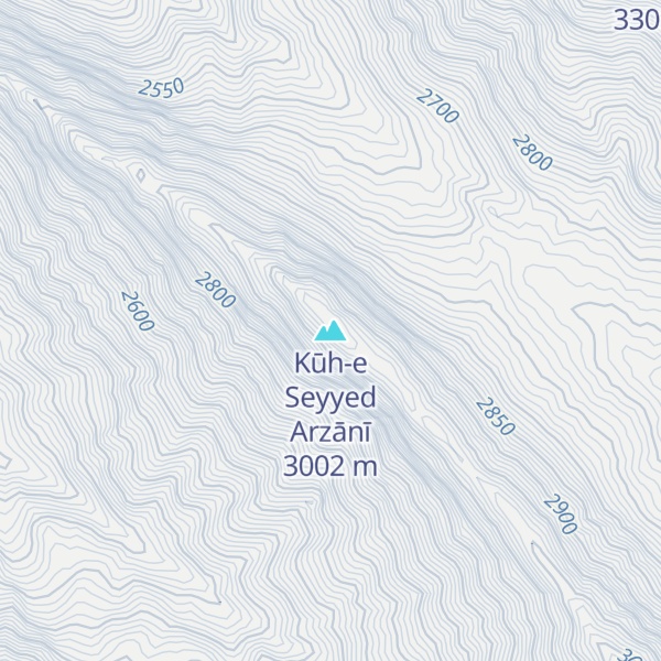 Map of Kūh-e Seyyed Arzānī